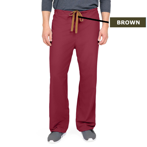 MED800JWNM-CA - Medline - Medline PerforMAX Unisex Reversible Scrub Pants with Front Drawstring, Red, Medium