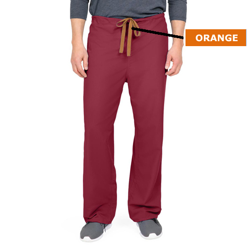 MED800JWNSL-CA - Medline - Medline PerforMAX Unisex Reversible Scrub Pants with Front Drawstring, Red, Small