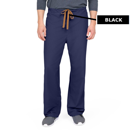 MED800NNTL-CA - Medline - Medline PerforMAX Unisex Reversible Scrub Pants with Front Drawstring, Blue, Large