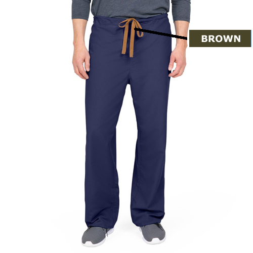 MED800NNTML-CA - Medline - Medline PerforMAX Unisex Reversible Scrub Pants with Front Drawstring, Blue, Medium