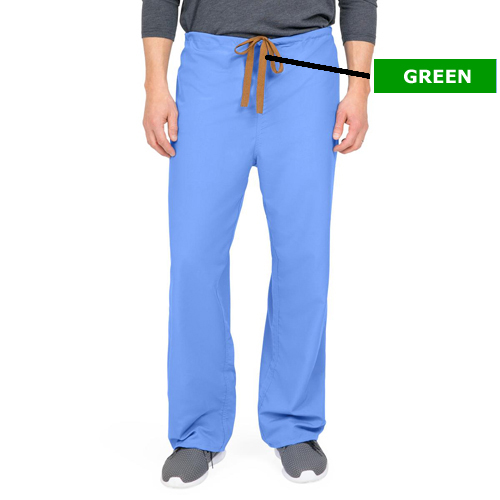 MED800NTHXXL-CA - Medline - Medline PerforMAX Unisex Reversible Scrub Pants with Front Drawstring, Blue, 2XL