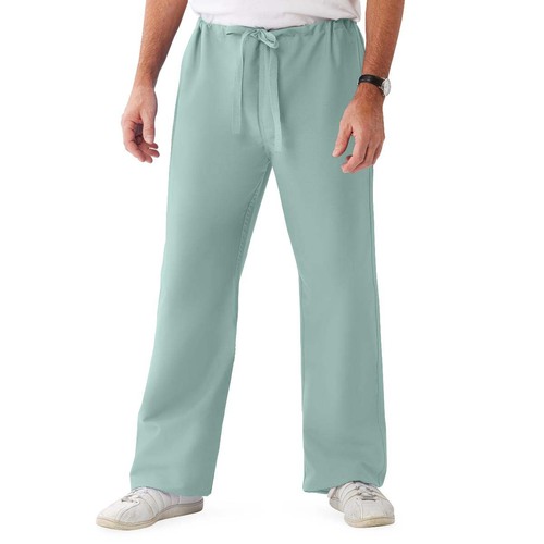 MED900JSS4XL-CM - Medline - Medline ComfortEase Unisex Reversible Scrub Pants with Drawstring Waist, Seaspray, Regular Inseam, Size 4XL