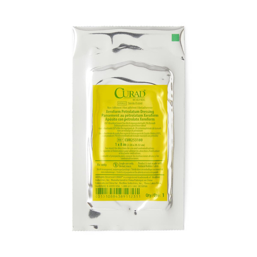 MEDCUR253180WH - Medline - Medline CURAD Xeroform Sterile Nonadherent Overwrap Gauze Dressing, 1 Each