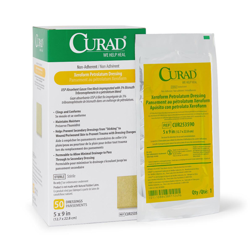 MEDCUR253590 - Medline - Medline CURAD Xeroform Sterile Nonadherent Gauze Dressing, 200 Each per Case
