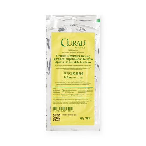 MEDCUR253590WH - Medline - Medline CURAD Xeroform Sterile Nonadherent Overwrap Gauze Dressing, 1 Each
