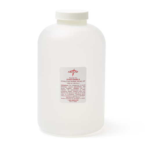 MEDDYND1000MLS - Medline - Sterile Saline Solution, 1000 mL, Bottle