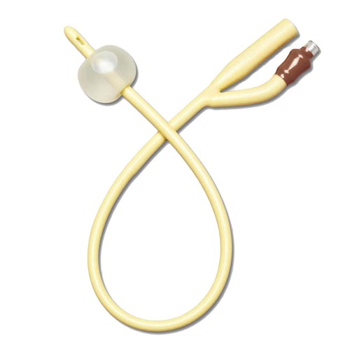 MEDDYND11768H - Medline - Silicone-Elastomer Coated Latex Foley Catheter with Straight Tip, 2-Way, 28 Fr, 10 mL