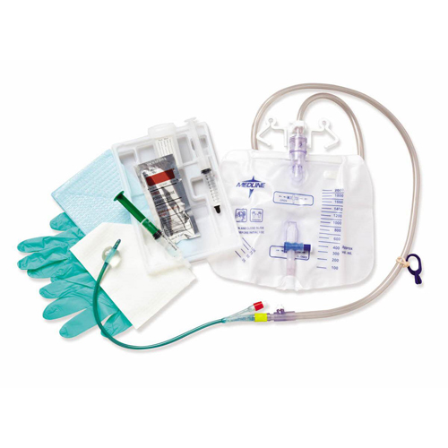 MEDDYND140214 - Medline - Silvertouch 2-Layer Foley Catheter Trays, 10 Each per Case