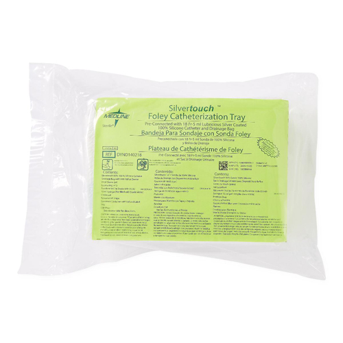 MEDDYND140218 - Medline - Medline Silvertouch 2-Layer Foley Catheter Trays, 10 Each per Case