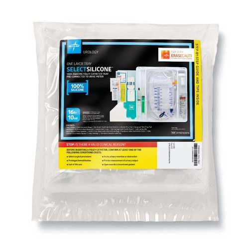 MEDDYND160816H - Medline - Total 1-Layer Catheter Tray with Urine Meter and Drain Bag, 16 Fr, 10 mL