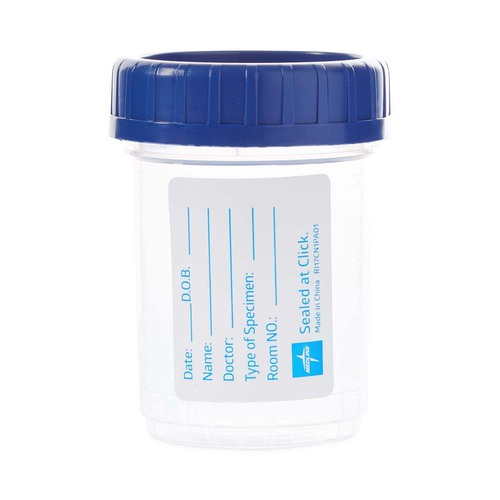 MEDDYND30387 - Medline - Click N Close Pneumatic Tube Specimen Container, O.R. Sterile, 3 oz.