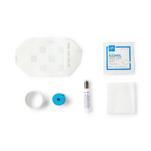 MEDDYND74088 - Medline - Medline 7-Piece IV Start Kit with Alcohol Prep Pad, PVP Ampule and Suresite Window, 100 EA/CS