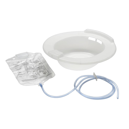 MEDDYNEC80102C - Medline - Sitz Bath Basin and Clamp with Printed Directions on 2,000 mL Solution Bag, Pigment Free, 14" x 10-7/8" x 4", 10 EA/CS