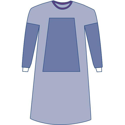 MEDDYNJP2705 - Medline - Medline Sterile Fabric-Reinforced Aurora Surgical Gowns, Set-In Sleeve, 30 EA/CS