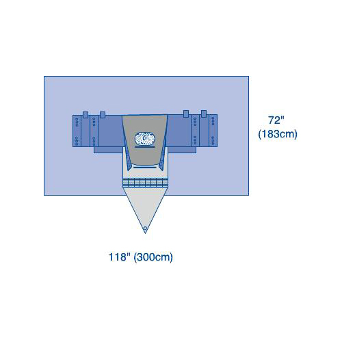 MEDDYNJP3106 - Medline - Medline Nephroscopy Surgical Drape, 8 EA/CS