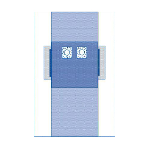 MEDDYNJP4114 - Medline - Medline 77 x 135" Femoral Angiography Surgical Drape with Pouches, 10 EA/CS
