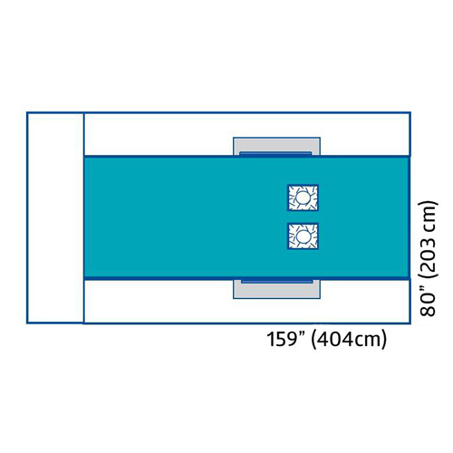 MEDDYNJP4119HDA - Medline - Femoral Angiography Drape with Pouches, 8 EA/CS