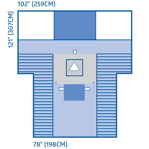 MEDDYNJP6108 - Medline - Cesarean Section Surgical Drape with Pouch and Fenestration, 7 EA/CS