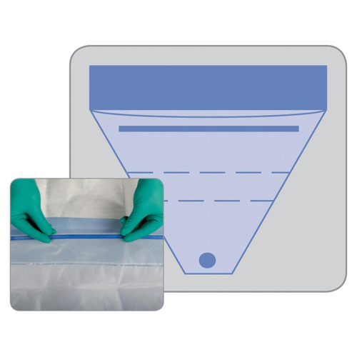 MEDDYNJSD1016 - Medline - Invisishield Fluid Pouch with Drainage Port and 20" x 6" Adhesive Area, 20" x 20", 40 EA/CS