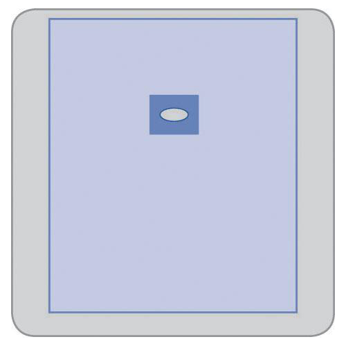 MEDDYNJSD1030 - Medline - Aperture Drape, 33" x 51", 3.2" x 2" Hole, 40 EA/CS