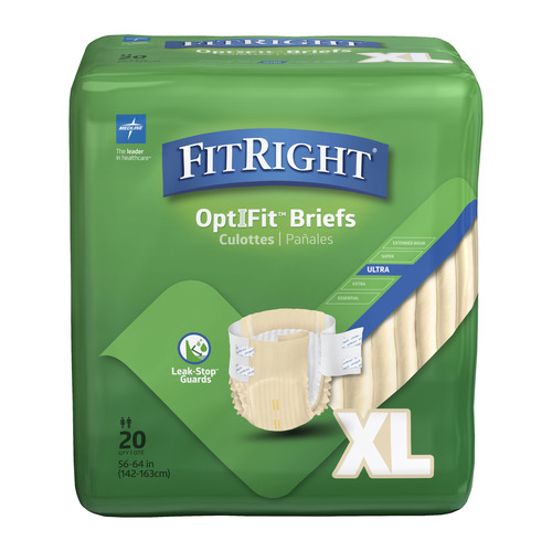 FitRight Ultra Adult Incontinence Briefs - Medline FITULTRAXLG CS