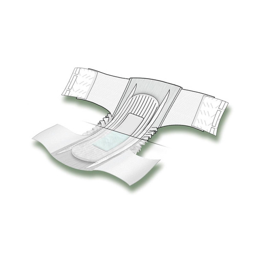MEDFREW2 - Medline - Medline FitRight Extended Wear Stretch Briefs, Size 2, 40"-70", 80/CS