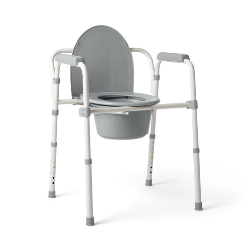 medline steel elongated bedside commode