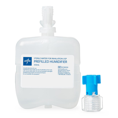 MEDHCS00350 - Medline - Prefilled Bubble Humidifiers, 20 Each per Case