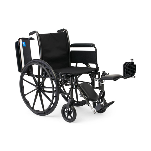 MEDK3166N14E - Medline - K3 Guardian 16" Wide Wheelchair with Full-Length Arms and Elevating Leg Rests, 1/EA