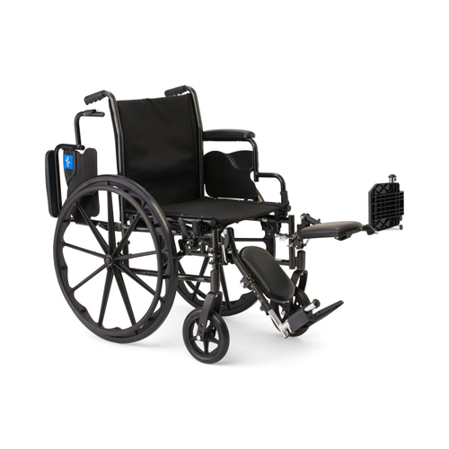 MEDK3186N24E - Medline - K3 Guardian 18" Wide Wheelchair with Desk-Length Arms and Elevating Leg Rests, 1/EA