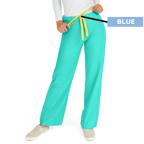 MEDM600NTJXS-CA - Medline - Medline AngelStat Unisex Reversible Drawstring Waist Scrub Pants with Angelica Color-Coding, Size XS Regular Inseam, Jade