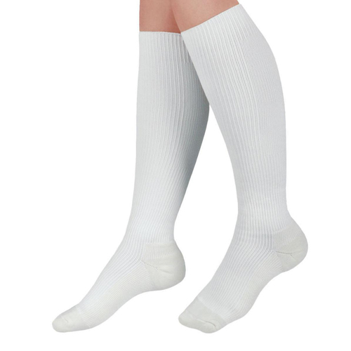 Curad Cushioned Compression Socks, White, C - Curad MDS1715CW EA ...