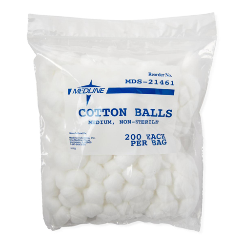 Medline Cotton Ball, Medium, 200 Bag, 20Bg Cs - Medline MDS21461Z BG -  Betty Mills