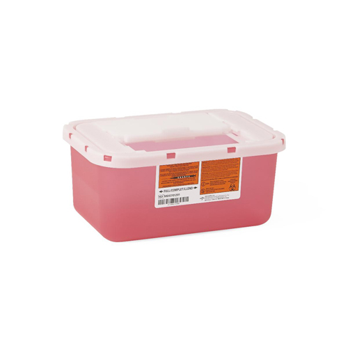 MEDMDS701201 - Medline - Medline Wall-Mounted Sharps Container, Red, 1 gal., 32 EA/CS