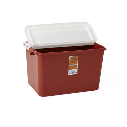 MEDMDS705208HN - Medline - Medline Sharps Containers, Red, Hinged Top Lid, 8 gal., 10 EA/CS