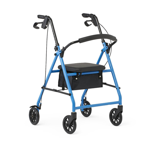 MEDMDS86840EBS - Medline - Basic Steel Rollators, Light Blue, 6", 1 EA/CS