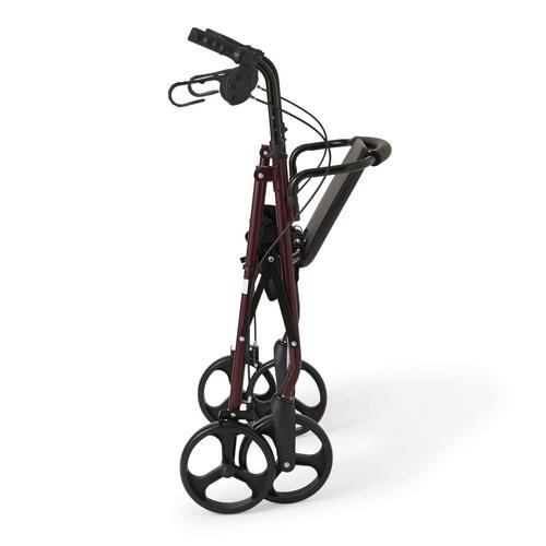 MEDMDS86850ES8 - Medline - Basic Steel Rollator with 8" Wheels, Burgundy, 1/EA
