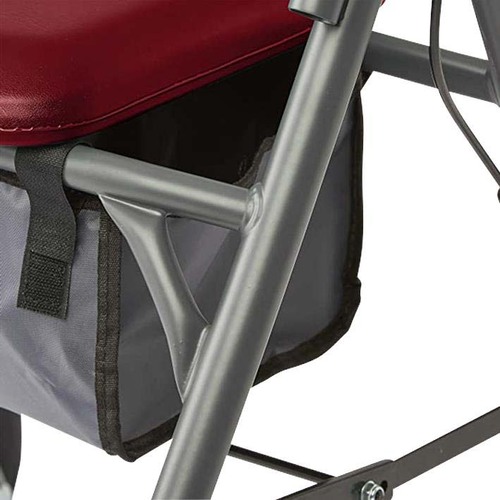 MEDMDS86850ESAR - Medline - Steel Rollator with 6" Wheels and Microban-Treated Touch Points and Seat, Burgundy, Knockdown