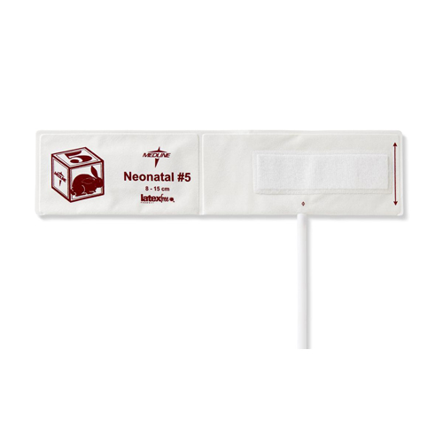 MEDMDS9745H - Medline - Soft Cloth Single-Tube Neonatal BP Cuffs with Luer Connector, 1 Each