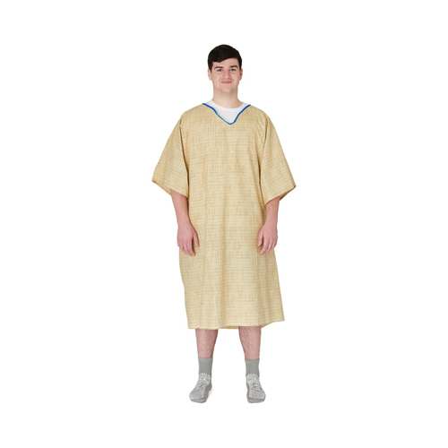 MEDMDTBG5RTSSPY - Medline - Deluxe Cut Patient Gown with Side Ties, Spectrum, Size 10XL, 12 EA/DZ