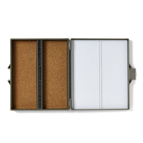 MEDMLAB100STRLG - Medline - Storage Box for 100 Slides with Steel Lock, Gray