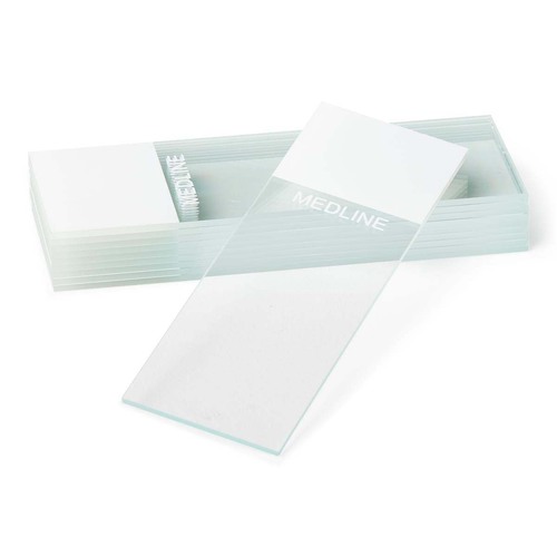MEDMLABSLIDEFW - Medline - ClearValue Microscope Slide, Ground 90&deg; Edges, White Frosted
