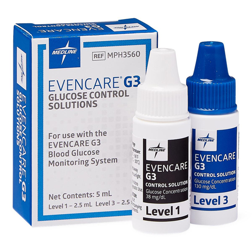 MEDMPH3560Z - Medline - High/Low Control Solution for EvenCare G3 Meter, 1/BX