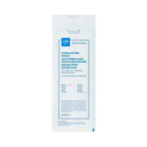 MEDMPP100525GS - Medline - Steam and Gas Self-Seal Sterilization Pouch, 5.25" x 10", 2000 EA/CS