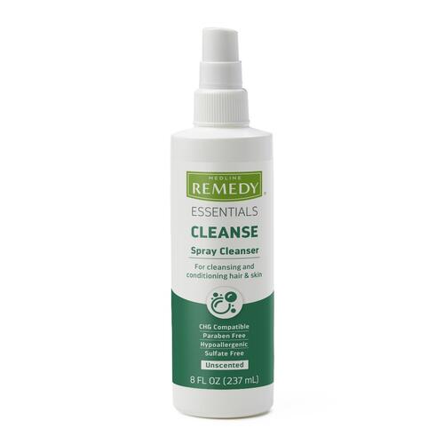 MEDMSC095206H - Medline - Medline Remedy Essentials No-Rinse Spray Cleanser, 8 oz.