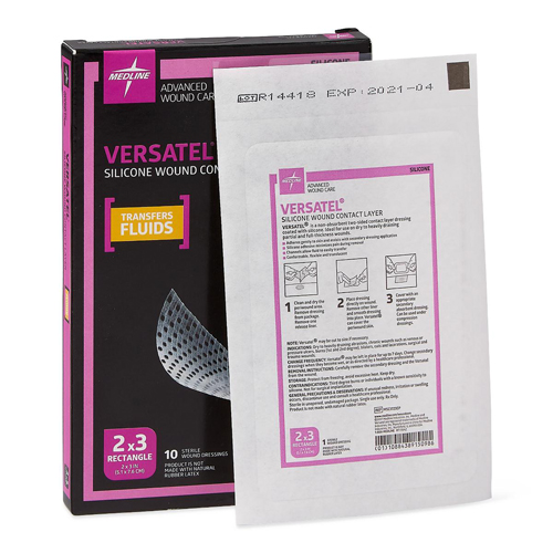 MEDMSC1723EP - Medline - Medline Versatel Contact Layer Dressings, 50 Each per Case