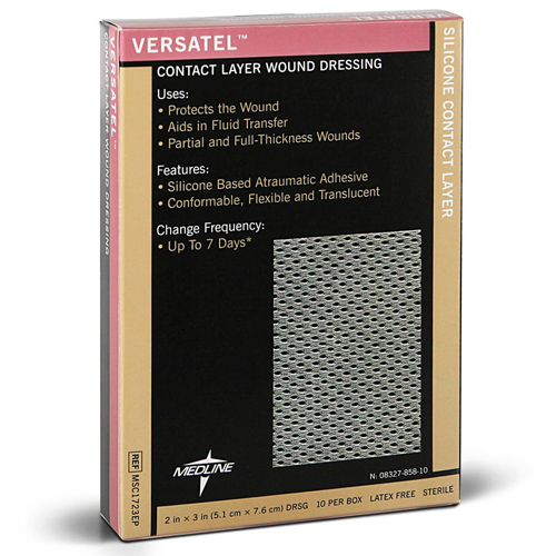 MEDMSC1723EPZ - Medline - Medline Versatel Contact Layer Dressings, 10 Each per Box
