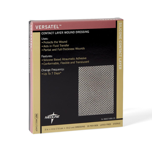 MEDMSC1734EPZ - Medline - Medline Versatel Contact Layer Dressings, 10 Each per Box