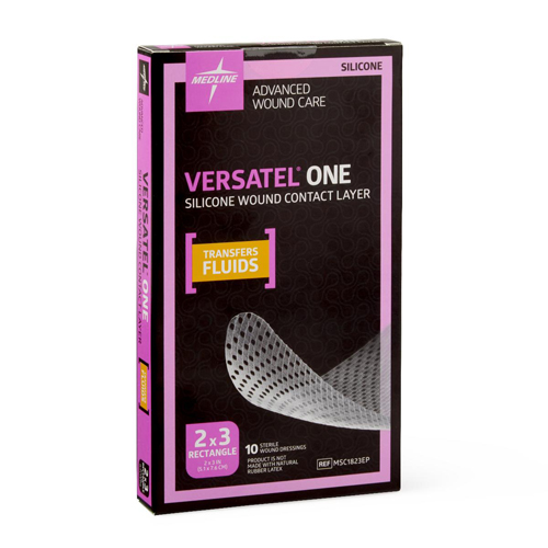 MEDMSC1823EP - Medline - Medline Versatel One Silicone Wound Contact Layer Dressing, 50 Each per Case