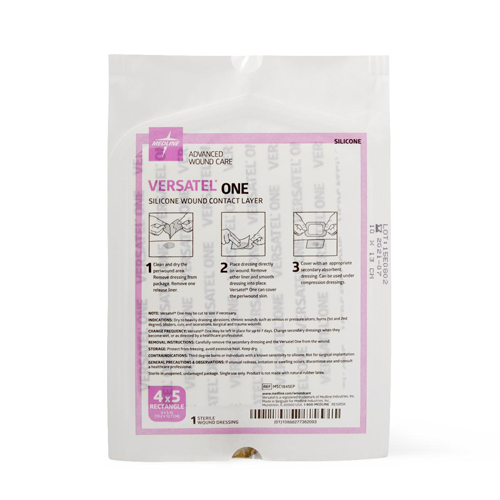 MEDMSC1845EPH - Medline - Medline Versatel One Silicone Wound Contact Layer Dressing, 1 Each